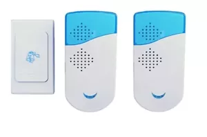 Wireless Twin Doorbell Cordless Battery Operated with 2 Plug in Receivers - Picture 1 of 11