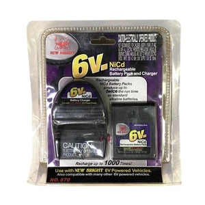 New Bright 6v NiCd Rechargeable Battery Pack & Charger RC Vehicles NO. 670 - Picture 1 of 5