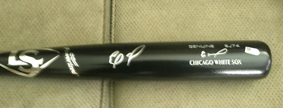 Eloy Jimenez Autographed Game Model Louisville Slugger Bat mlb & fanatics authen - Image 1 of 4