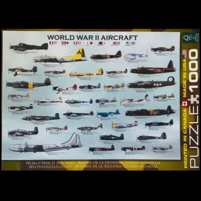 World War 2 Aircraft Eurographics 1000 Piece Puzzle Made in USA NEW Sealed READ - Image 1 of 4