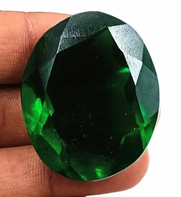 IGL Faceted Oval Cut Green Moldavite 120 Ct Czech Republic Best Offer NOW 4AUF - Image 1 of 4