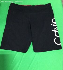 Calvin Klein Performance Black with White Letters Shorts - Size XL - Ladies