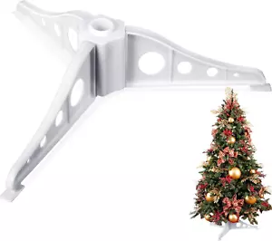 Christmas Tree Stand Plastic Legs White Artificial Xmas Base Holder for Trees 0. - Picture 1 of 7