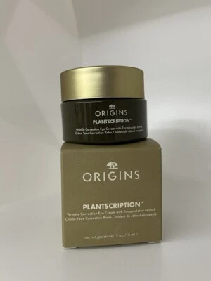 Crema de ojos correctora de arrugas Origins Plantscription retinol tamaño completo 0,5 oz Foto 1 de 4