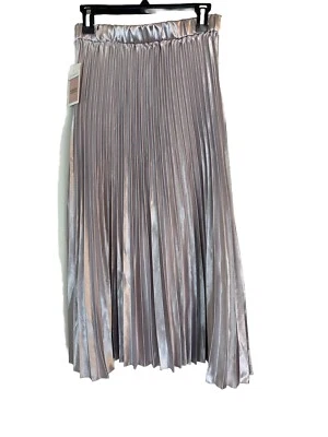 Falda para mujer plateada Classic Concepts. M. 100% poliéster. Foto 1 de 4