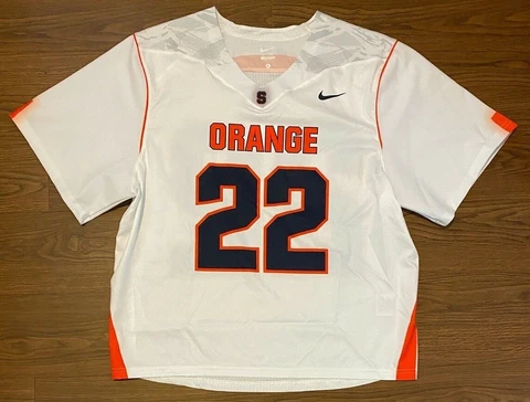 Nike Dri Fit Syracuse Orangemen Mens Lacrosse Jersey White 3 Variations Large L Cover