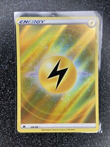 Pokemon Lightning Energy 155/159 Textured Holo Rare Crown Zenith Near Mint