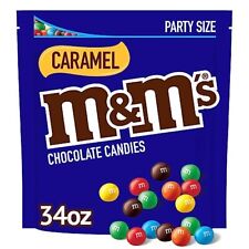 M&M'S Caramel Milk Chocolate Candy Bulk Pack Party Size 34 oz Bag
