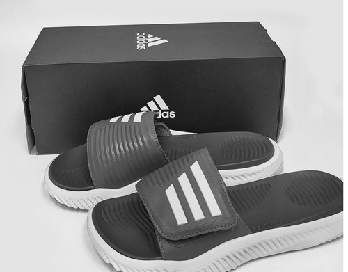 Pantofole unisex Adidas AlphaBounce Slide 2.0 grigio scuro palestra casual sport GZ9503