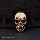 10X 10*15mm Punk Biker Gold Skull Leathercraft Belt Bag Stud Rivet Spot Conchos 