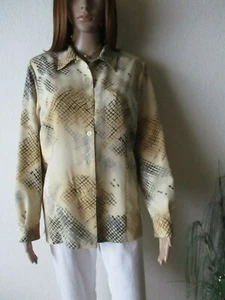 delmod Damen Bluse Gr. 40 langarm brauntöne - Bild 1 von 4