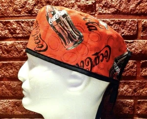 Coca Cola Bottle Caps Scrub Hat Chemo Cap - Picture 1 of 1