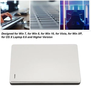 External Hard Drive 2.5in USB 3.0 5Gbps Plug And Play Ultra Slim Mobile Hard FY - Afbeelding 1 van 46