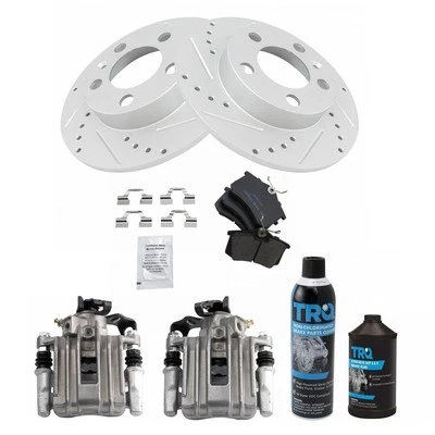 TRQ BKA19318 Disc Brake Kit For Volkswagen Beetle 1998-2010 Rear 1H0698451F - Image 1 of 4