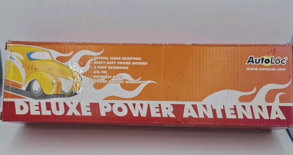 Antena de alimentación automática Loc AM/FM cromada para Ford Mustang 1968 cupé nueva en caja EE. UU. Foto 1 de 4