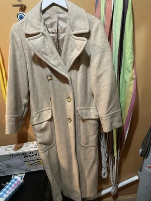 Sears Women's Vintage Coat 60s 70s Dry Clean Double-breasted Gold Button Mod - Image 1 of 4