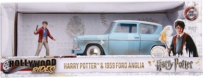 Harry Potter Figure & 1959 Ford Anglia 1:24 Scale Model by Jada - Image 1 of 4