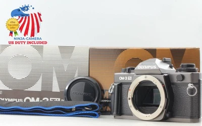 [MINT In Box w/Grip] Olympus OM-3 Ti Titanium Black SLR Film Camera Body JAPAN - Image 1 of 4