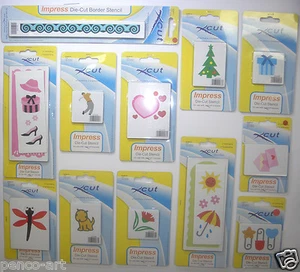 Xcut impress cutting stencil die Golfer Xmas tree Heart Flower Pins Dragonfly - Picture 1 of 13