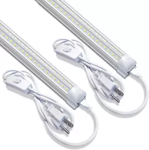 PAQUETE DE 4 FT LUZ LED TIENDA 5000K Accesorio de luz diurna utilitario Luces de techo Garaje - Imagen 1 de 8