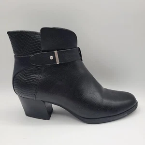 Baretraps  Boots Womens Black Size 9M Zippered Buckle Booties Block Heel Casual - Picture 1 of 15