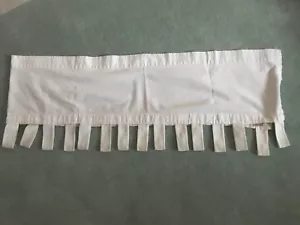 Sears Tabbed Curtain Valance, Cream or Light Beige, For Patio Door,72” W x 14” H - Picture 1 of 4