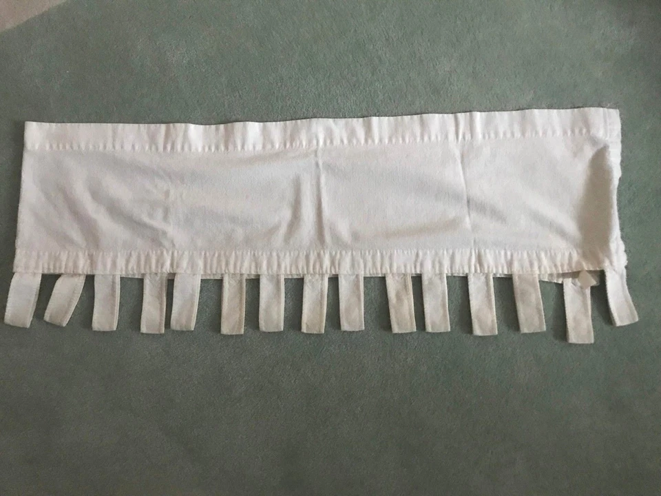 Sears Tabbed Curtain Valance, Cream or Light Beige, For Patio Door,72” W x 14” H - Image 1 of 4