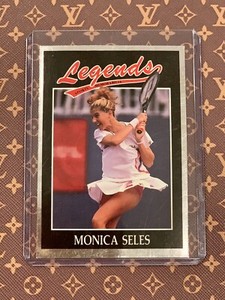 1991 Sport Legends Magazine card #35 MONICA SELES rookie era hand cut