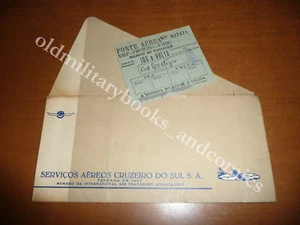 SERVICOS AEREOS CRUZEIRO 1957 VECCHIO BIGLIETTO AEREO VINTAGE AIRLINE TICKET - Picture 1 of 1