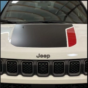 Hood Anti-glare Blackout Vinyl Decal Sticker For Fit 2017-2022 Jeep Compass - Picture 1 of 6