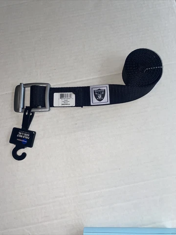 Official NFL Oakland Raiders Black Field Belt L/XL Little Earth Productions Cover