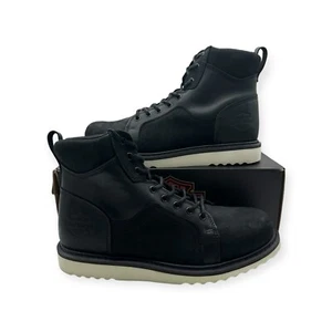 Harley-Davidson Hickman Lace D93772 Men's Black Leather Motorcycle Boots Sz 11.5 - Picture 1 of 9