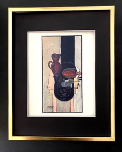 GEORGES BRAQUE + 1948 AWESOME SIGNED PRINT + MATTED & FRAMED + BUY IT NOW!! - Picture 1 of 3