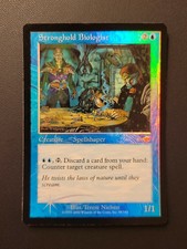 MTG Stronghold Biologist Nemesis Foil Uncommon English Slight Curl LP