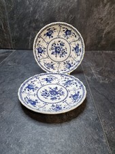 JOHNSON BROTHERS INDIES SAUCER IRONSTONE TEA SAUCER BLUE & WHITE BIRDS & FLOWERS