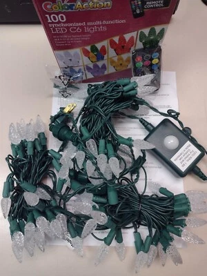 Sylvania 100 Light Multi Color LED String Lights C6 Multi-function Set. 33 Ft. - Image 1 of 4