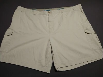 HB Harbor Bay Cargo Shorts Men 54R Beige Continuous Comfort Waistband Cotton - Image 1 of 4
