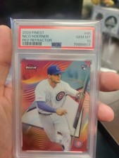 2020 Topps Finest Nico Hoerner Rookie PSA 10 RC RED 3/5 POP 1