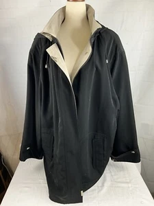 Vintage Braetan Damen Jacke Größe 3X schwarz Reißverschluss mit Kapuze - Bild 1 von 4