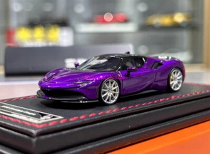 Modellino sportivo rigido U2 1:64 viola SF90 Stradale Coupé resina pressofusa auto - Foto 1 di 14
