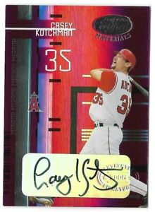 Casey Kotchman 2005 Leaf Certified Materials Mirror Autograph Red #25 /50 Angels