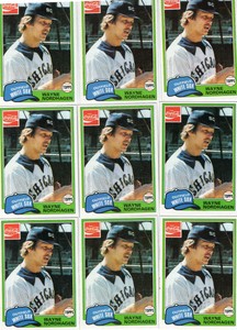 1981 Topps/CocaCola LOT (25) WAYNE NORDHAGEN #11 CHICAGO WHITE SOX REGIONAL NM