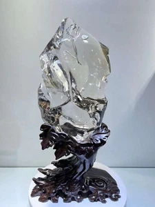 9.7LB Natural Smokey quartz Crystal Wand Obelisk Reiki Point Heal Tower+Stand - Picture 1 of 6