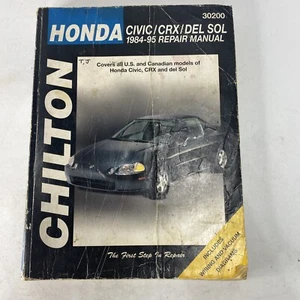 Honda Civic CRX Del Sol 1984-95 Repair Manual Chilton 30200 8256 Wiring Diagram - Picture 1 of 3