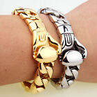 Men's Bracelet Silver Gold 316L Stainless Steel Boxing Glove Charm Chain Bangle