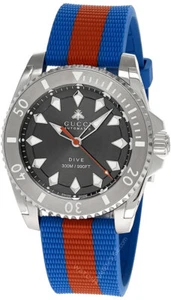 Reloj automático de buceo GUCCI 40 MM esfera gris oscuro goma YA136352 - Imagen 1 de 4