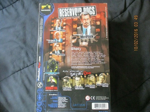 reservoir dogs 12" mr pink BOX ONLY palisades steve buscemi 2001 Cover