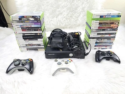 Microsoft XBox 360 E Video Game Console 250GB w/3 Controllers/Power/39 Games - Image 1 of 4