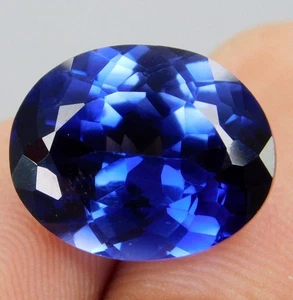 Certified Natural 12.15 Ct Ceylon Blue Sapphire Oval Cut Gemstone Loose Stone - Picture 1 of 9