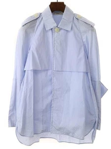 CELINE Phoebe-Era design braccio cotone trench blu taglia 36 donna - Foto 1 di 7